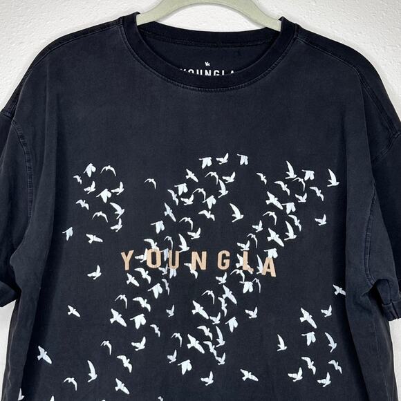 YoungLAThe Flock Short Sleeve Tee Shirt, Black, Size Small - Picture 4 of 7